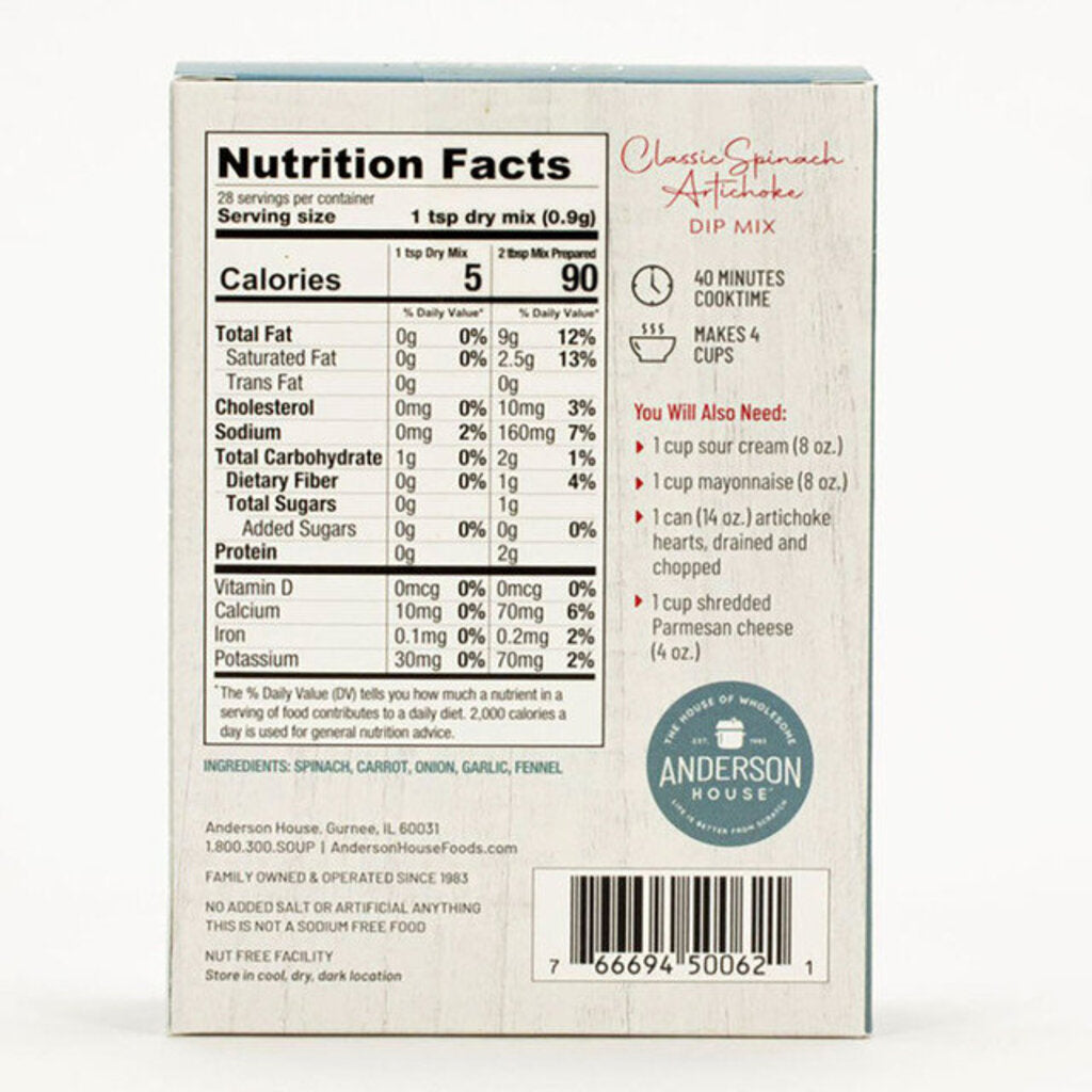 Spinach Artichoke Dip Mix