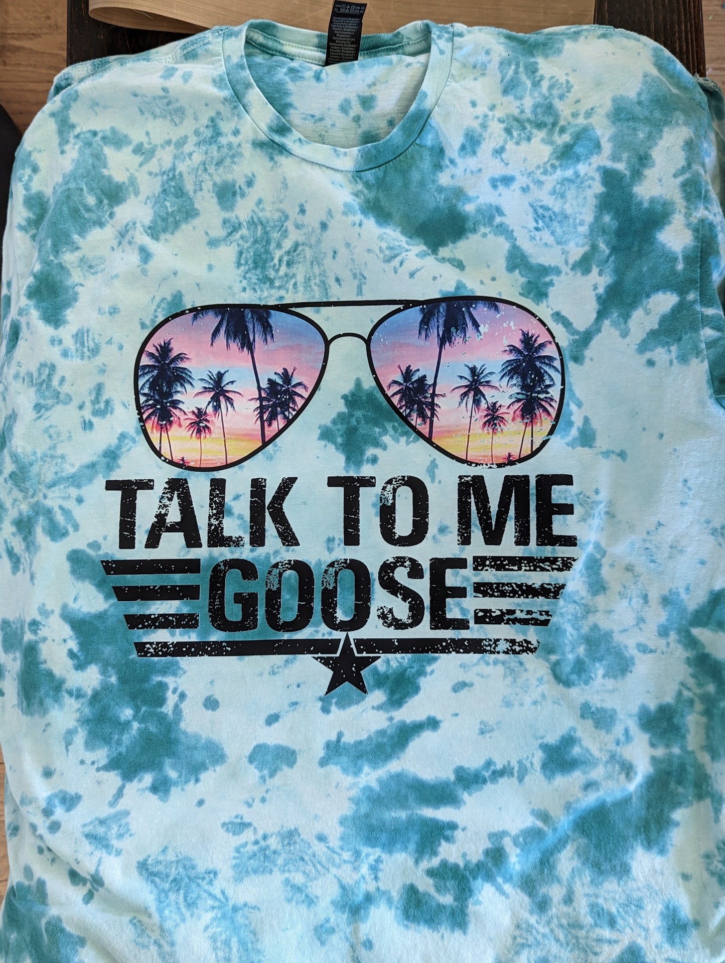 Talk to Me Goose t-shirt teal XL