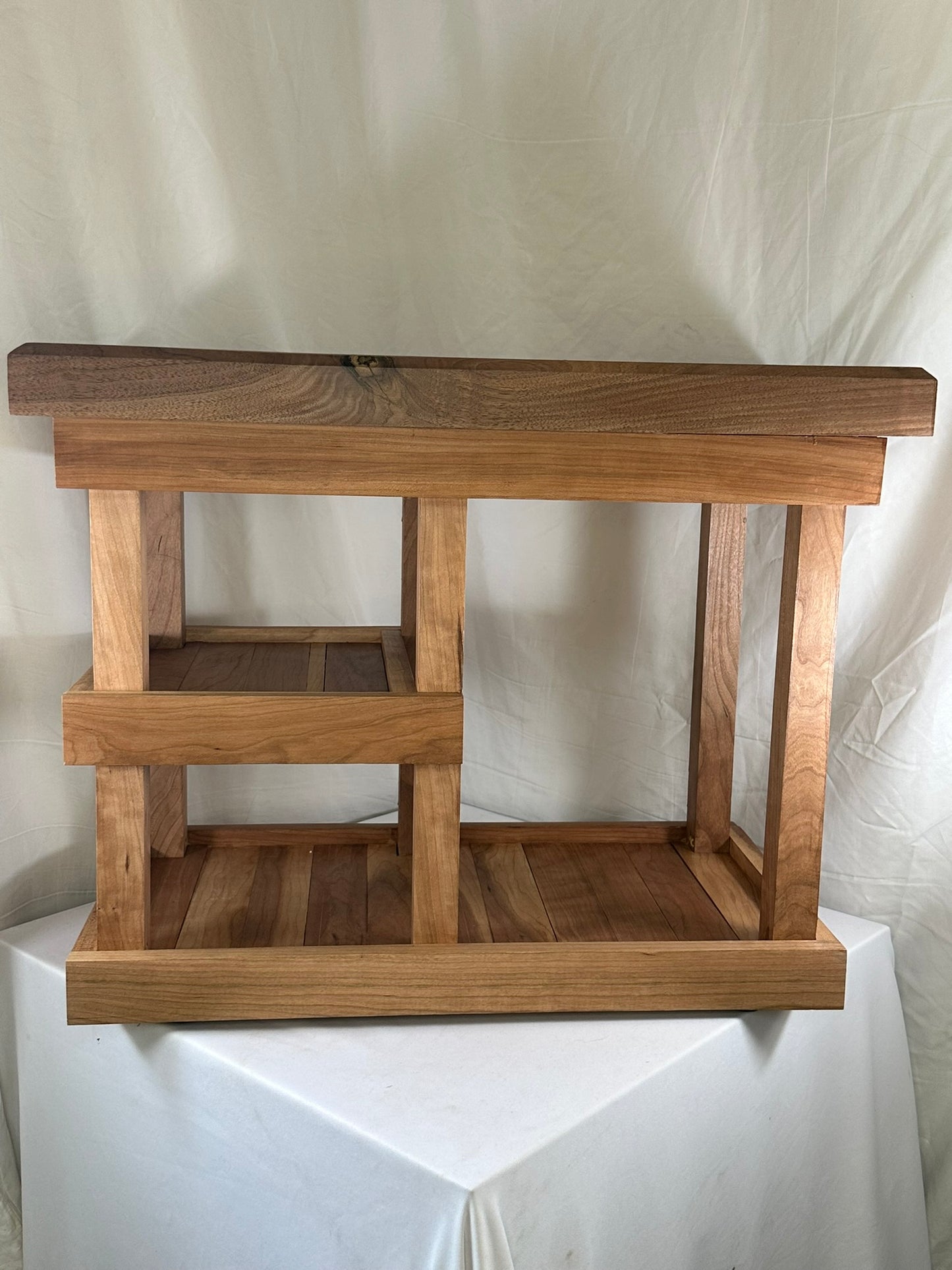 Walnut and Cherry Entry Bench