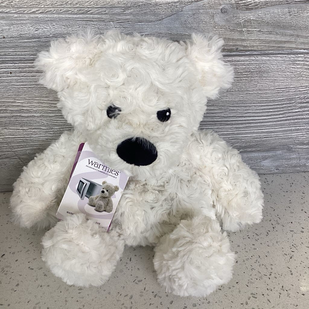 Warmies Cream Curly Bear