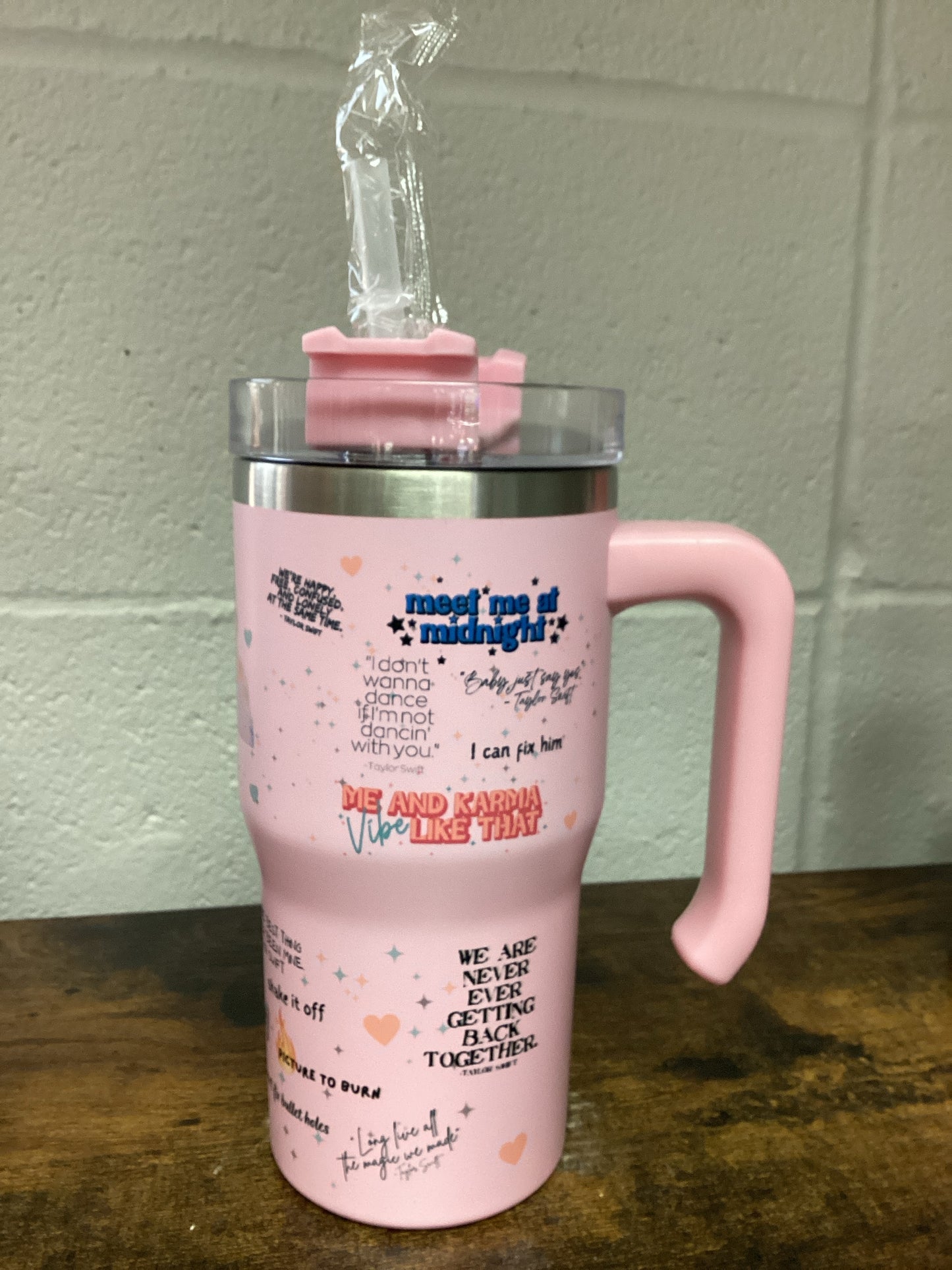 Taylor Swift 16oz Pink  Tumbler