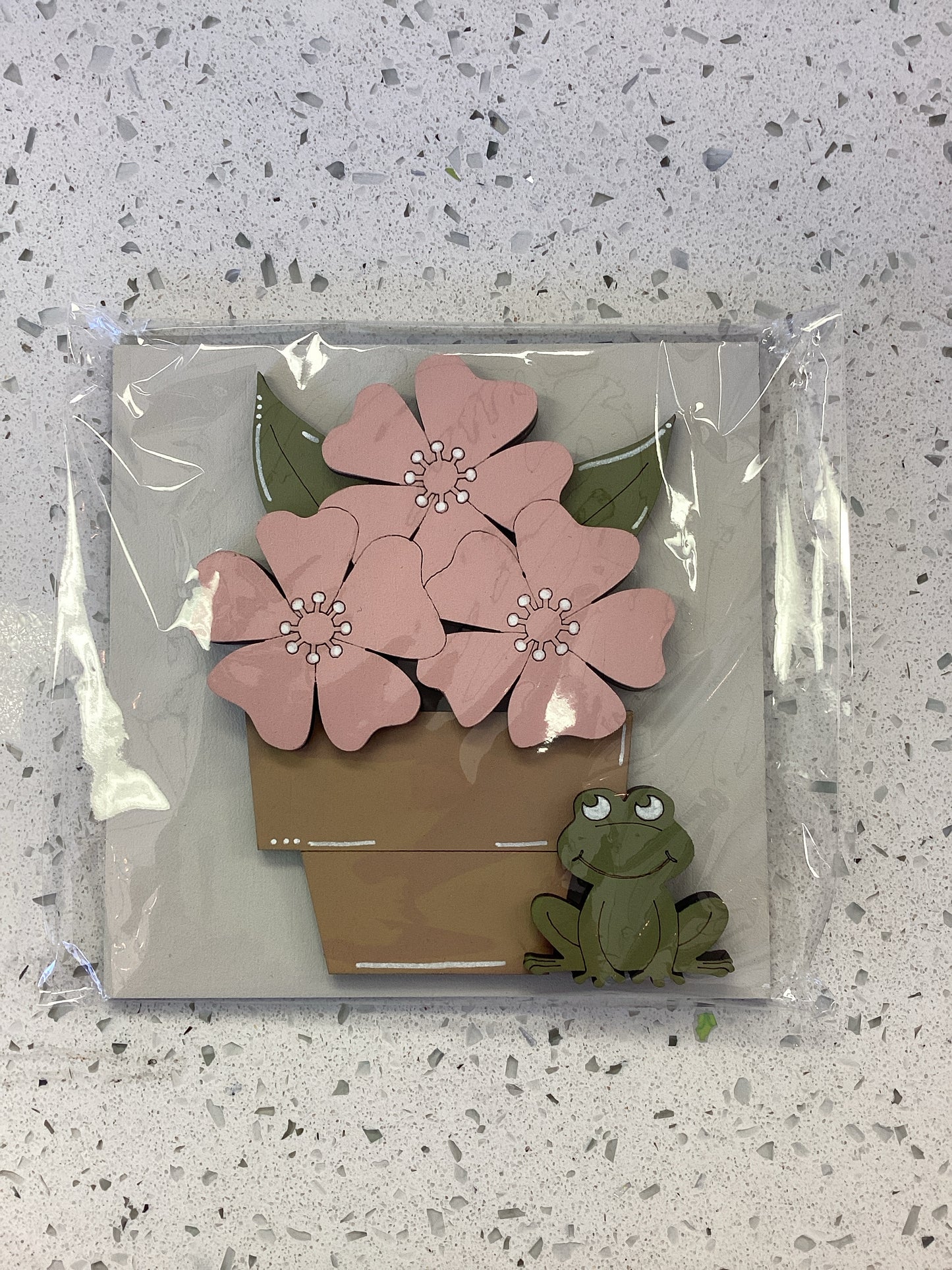 Square Flowers Frog