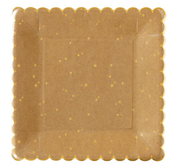 Kraft with Gold Star plate