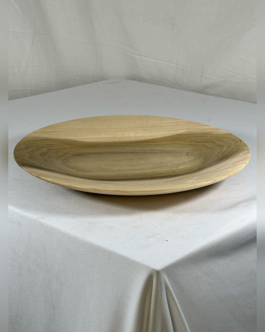 Poplar Platter Hand Turned Bowl