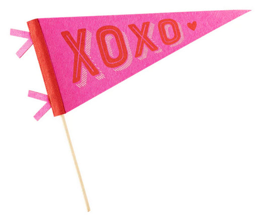 XOXO felt pennant