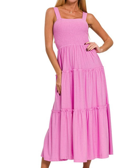 Pink Midi Dress S