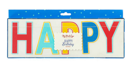 Blue Happy Birthday Banner