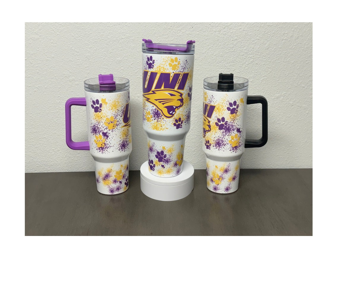 UNI Panthers 40 oz Tumbler - black handle