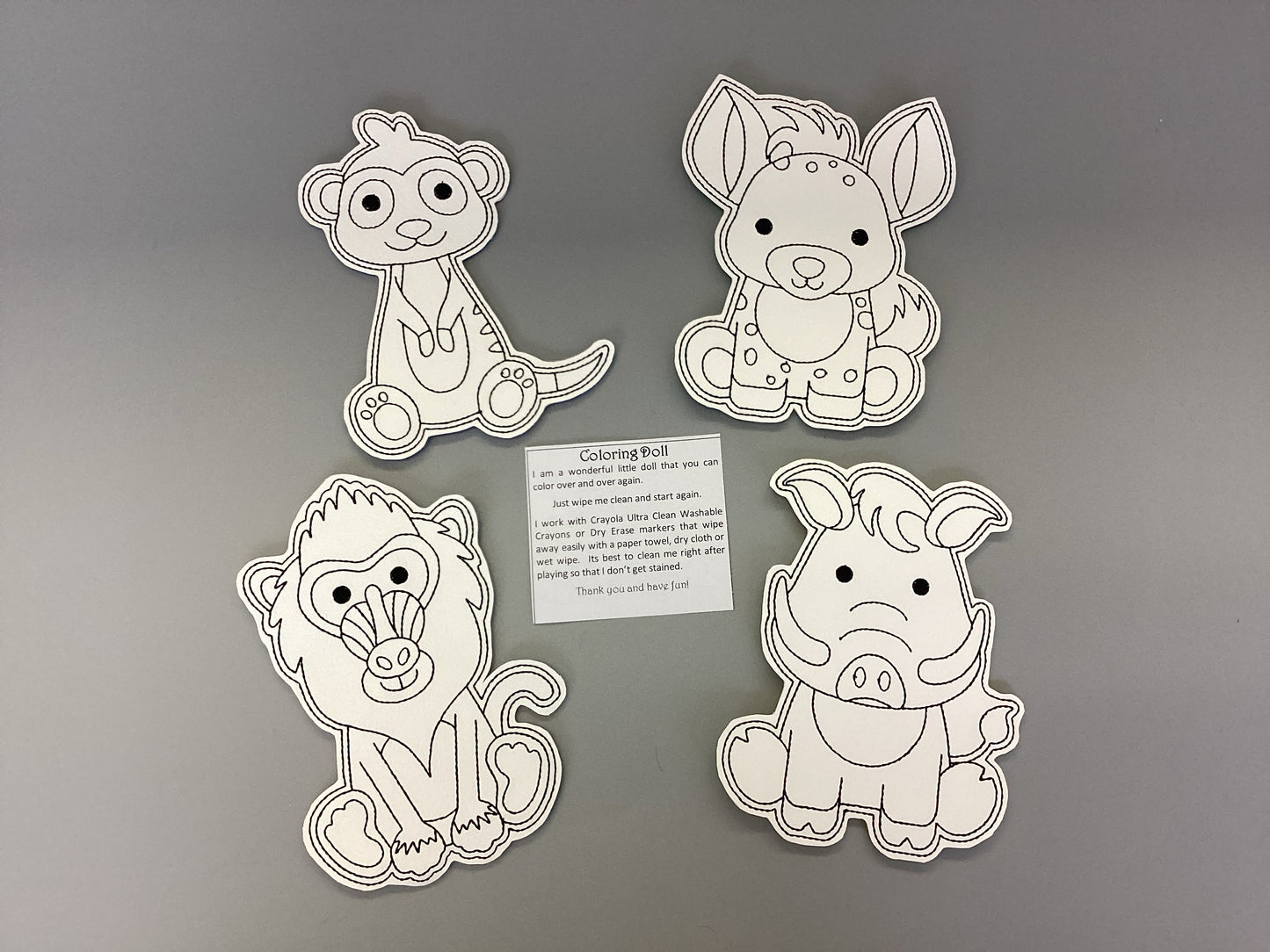 4 Piece Coloring Doll