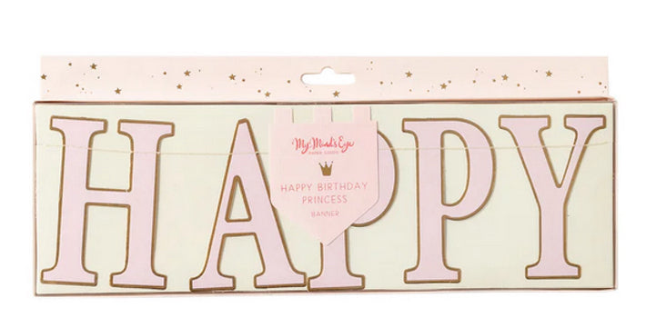 Princess Happy Birthday Banner