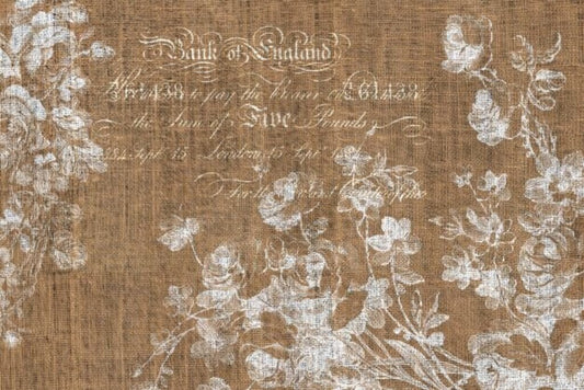 Floral Burlap