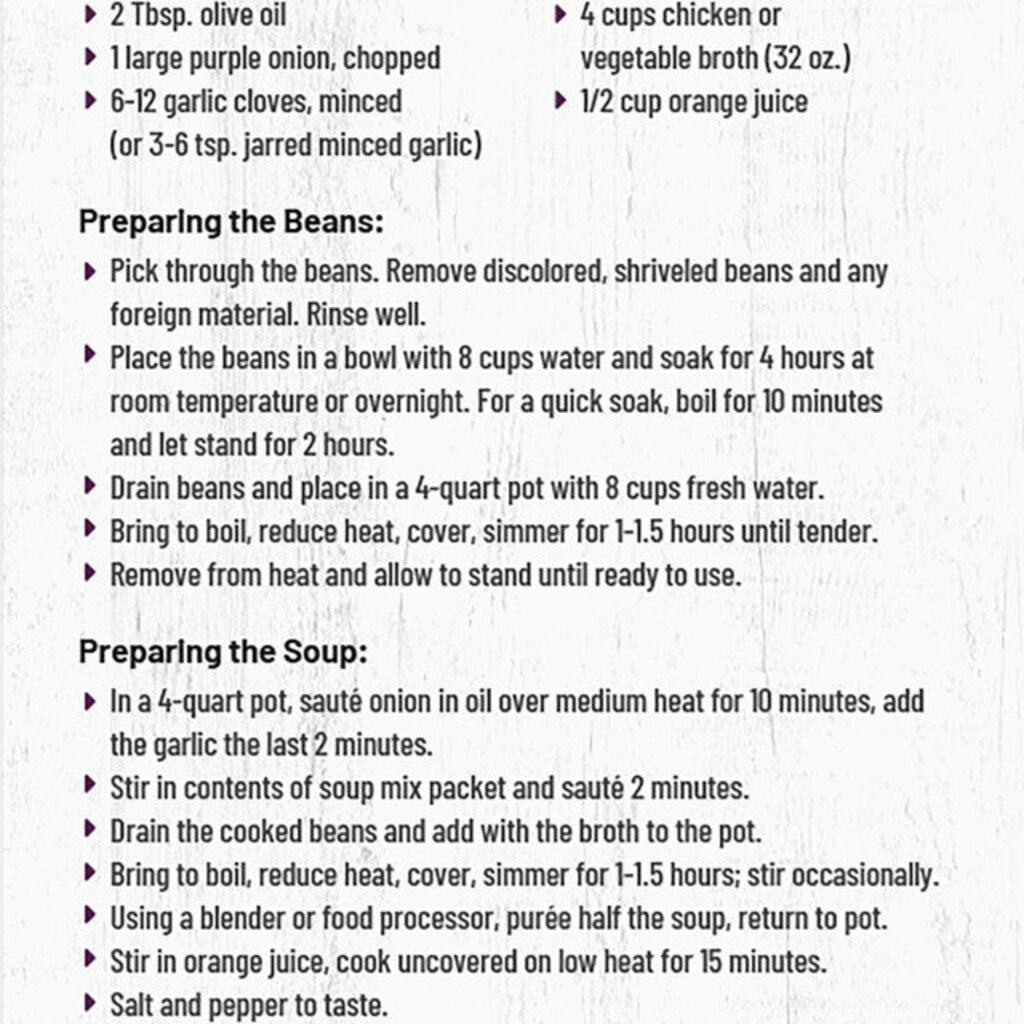 Black Bean Soup Mix
