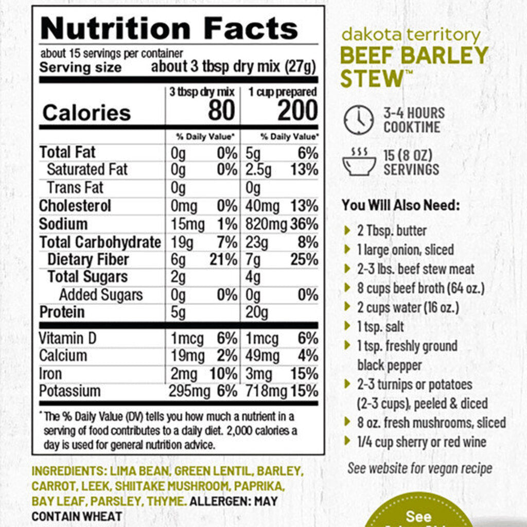 Beef & Barley Soup Mix