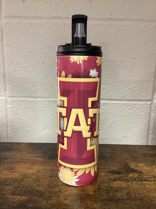 ISU Flower 20oz 2 in 1 lid  Tumbler