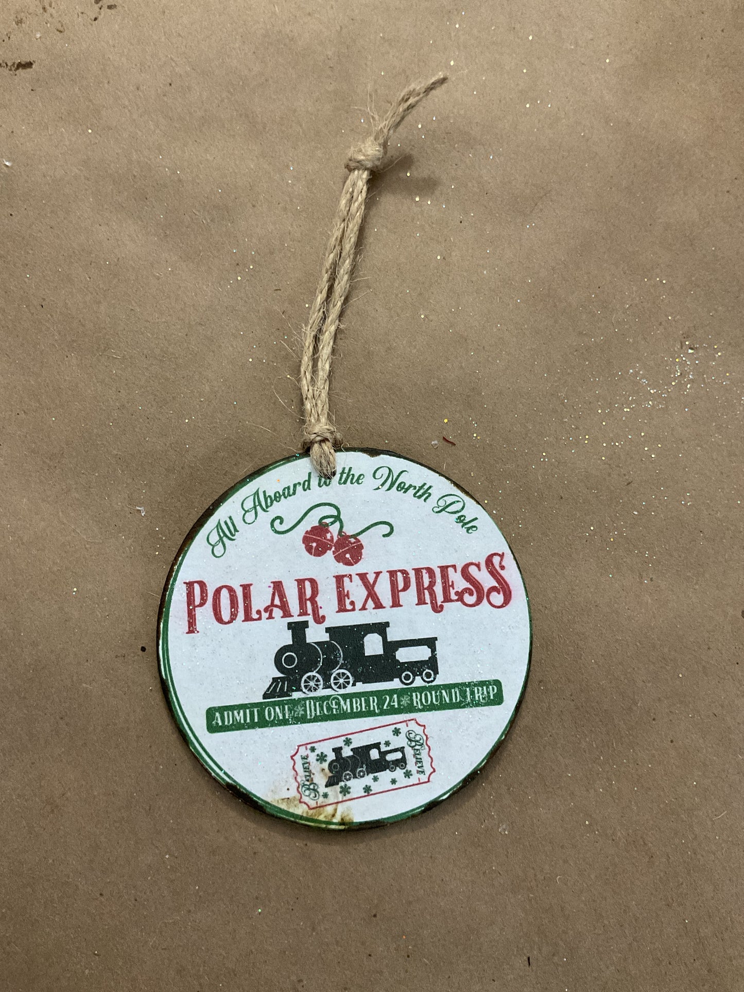 Polar Express Christmas Ornament 3 in.