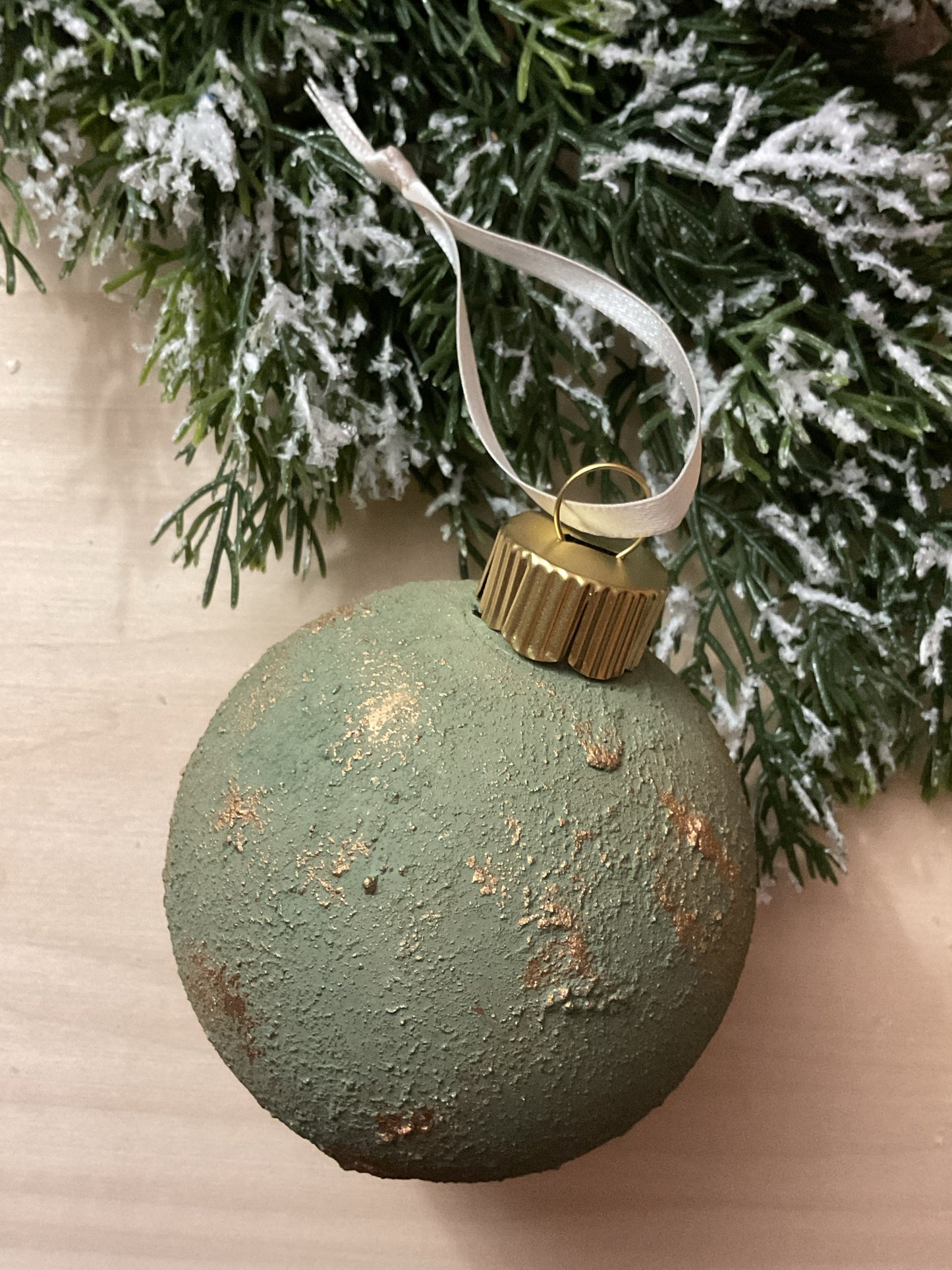 Green Textured Christmas Ornament