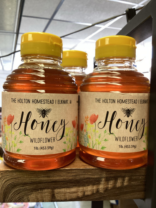 Wildflower Honey 1lb plastic bottle