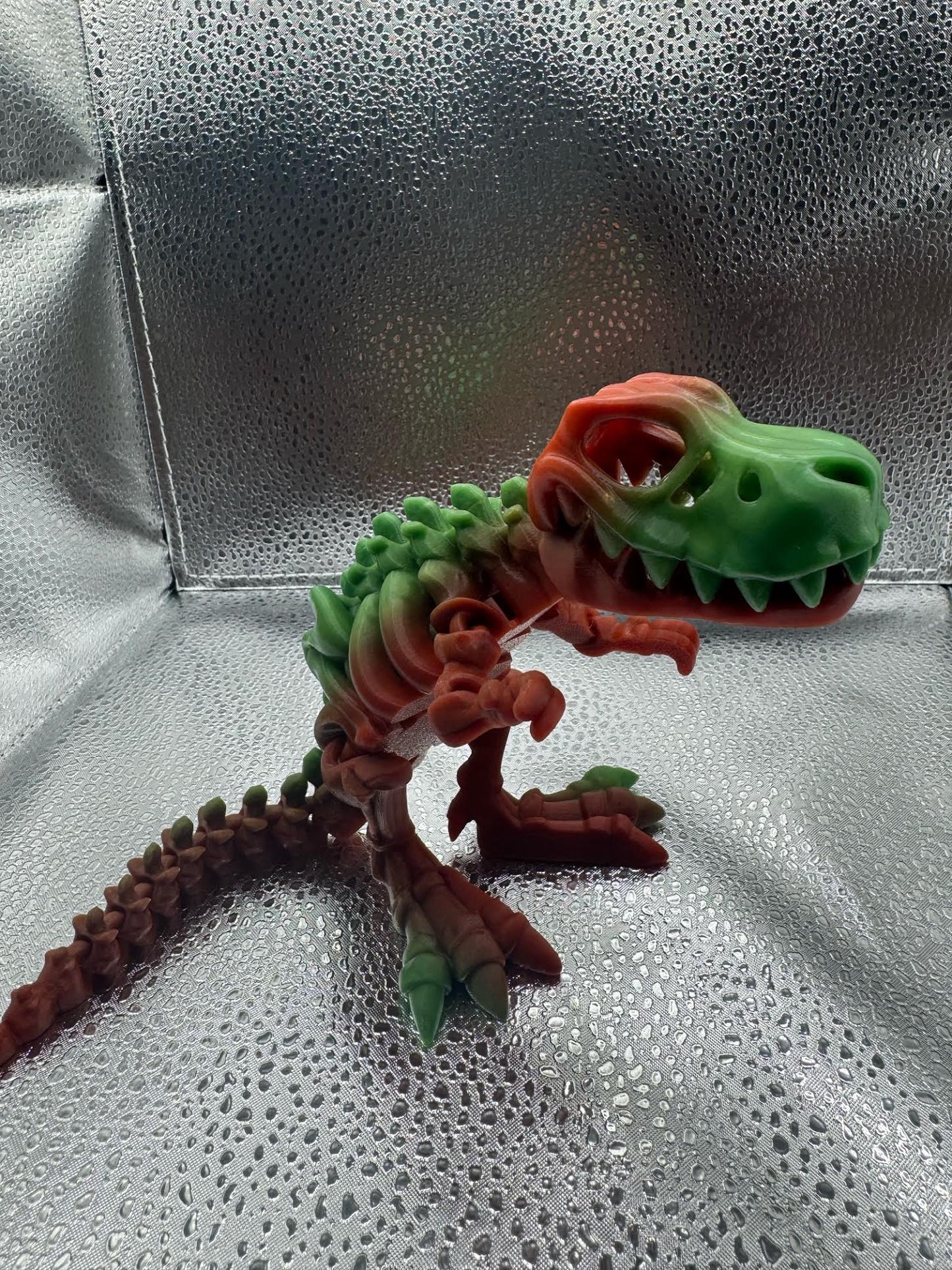 Orange Green Dinosaur