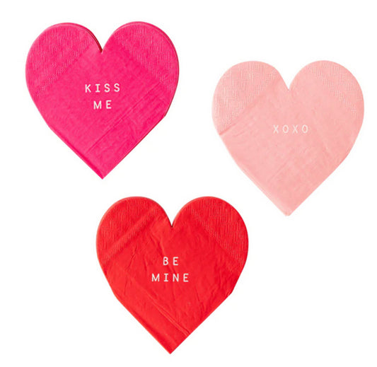 XOXO hearts napkin