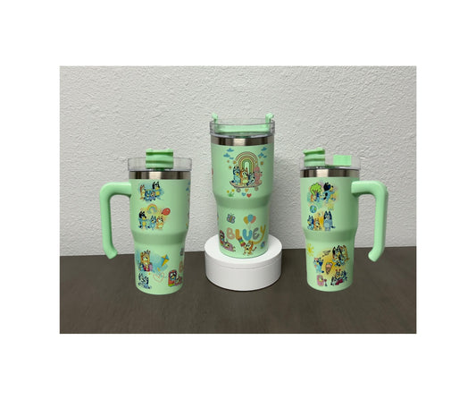 Bluey 16oz Green Tumbler