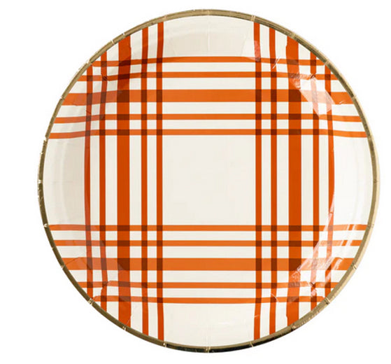 Harvest Plaid Plates