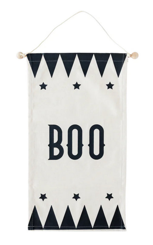 Vintage Boo Canvas Banner