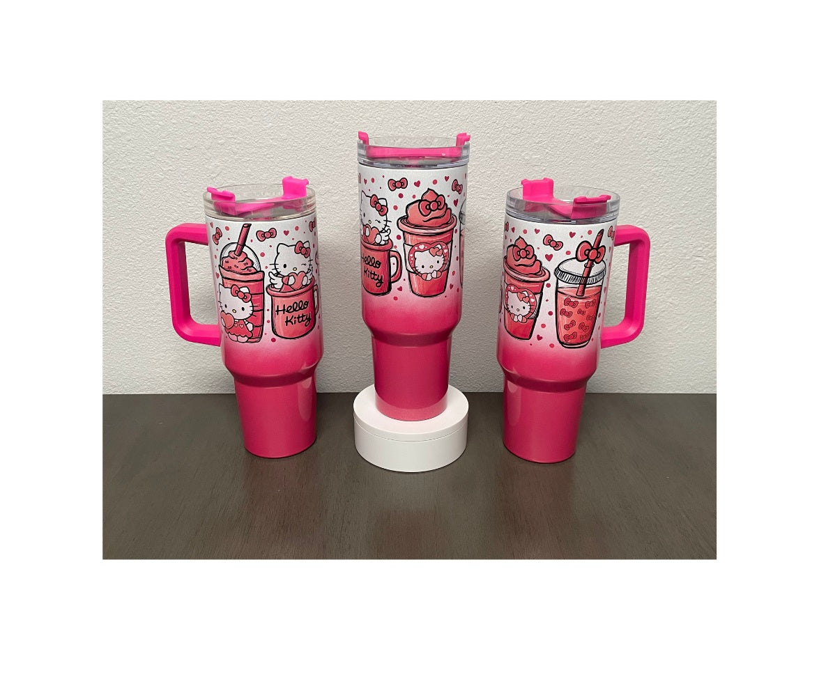 Hello Kitty 40 oz Tumbler - coral handle