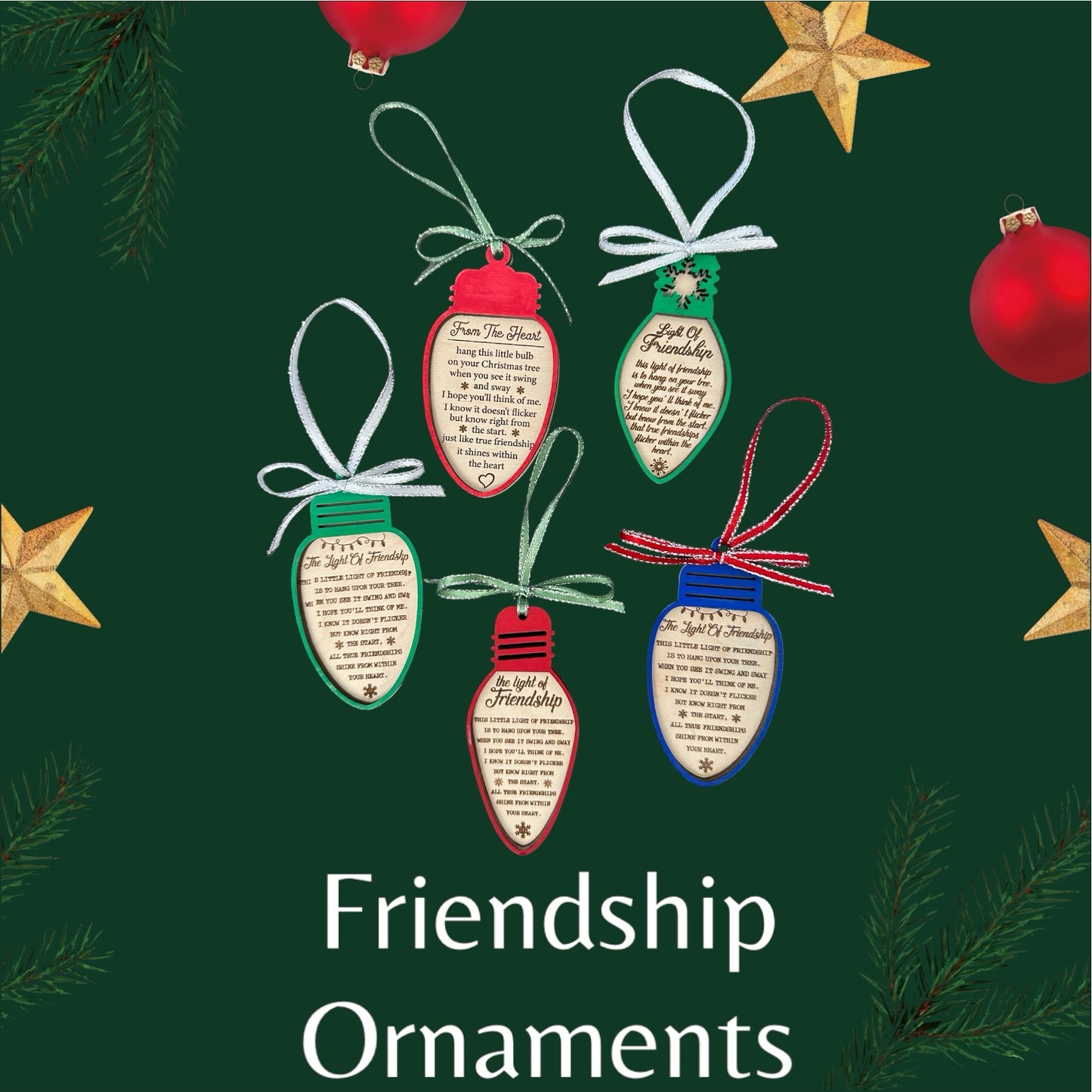 Friendship bulb ornament