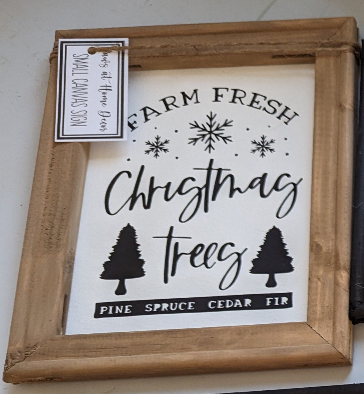 Farm Fresh Christmas trees sign