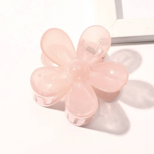 peach daisy claw clip