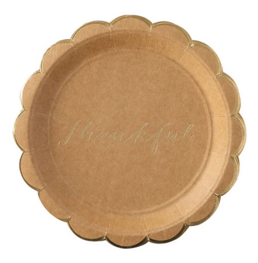 Harvest Scallop Kraft Plate