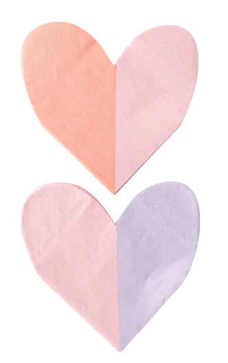 Heart shaped paper napkin