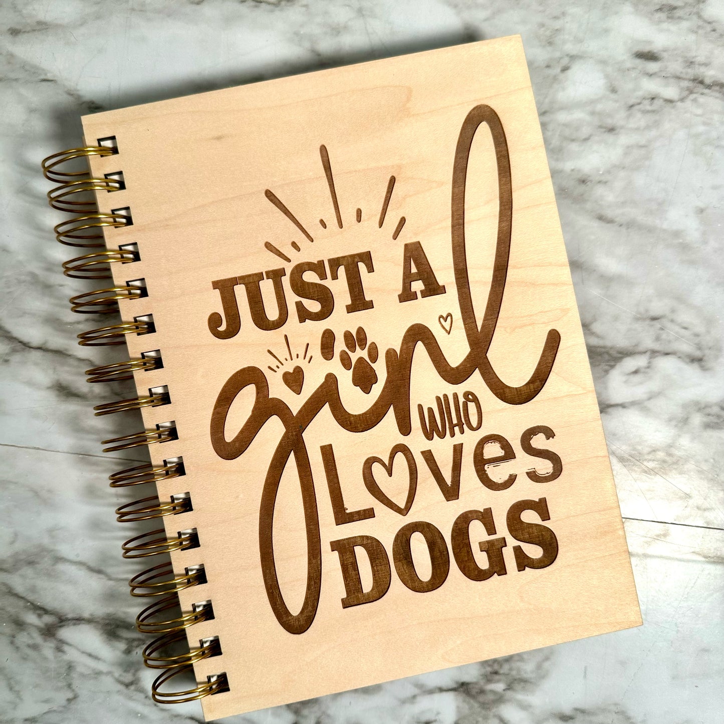 Girl who loves her dog - Notebook