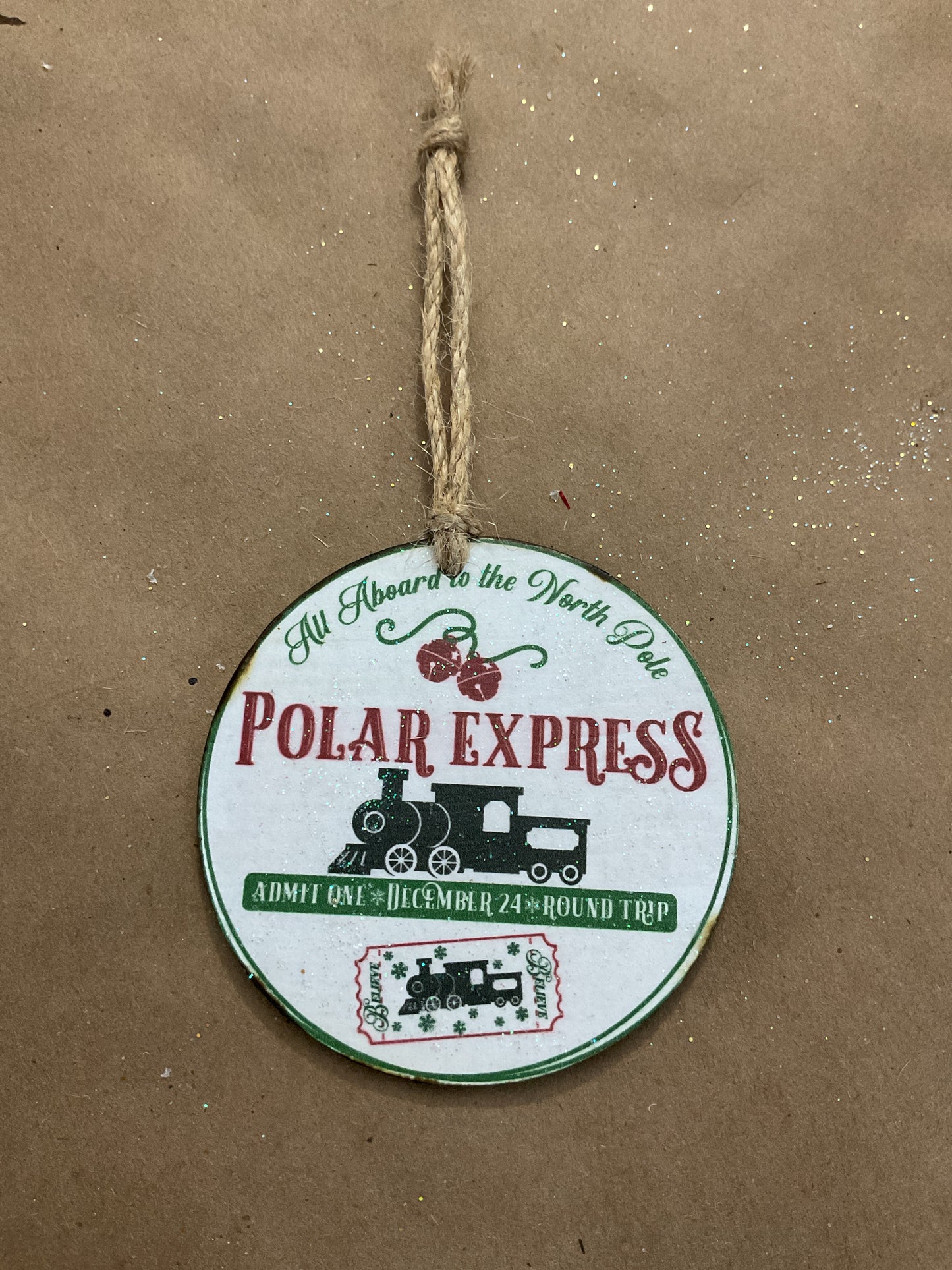 Polar Express Christmas Ornament 3 in.