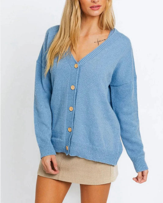 Light Blue Cardigan - L