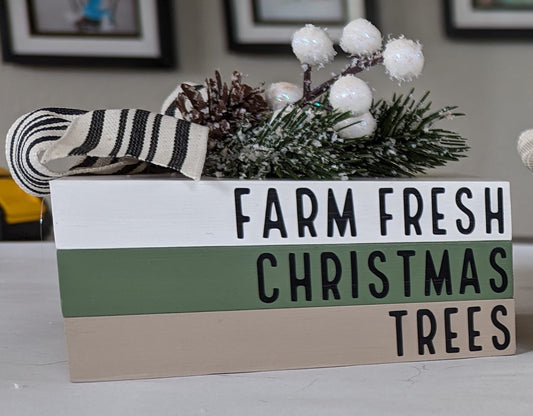 Farm Fresh Christmas Trees book stack