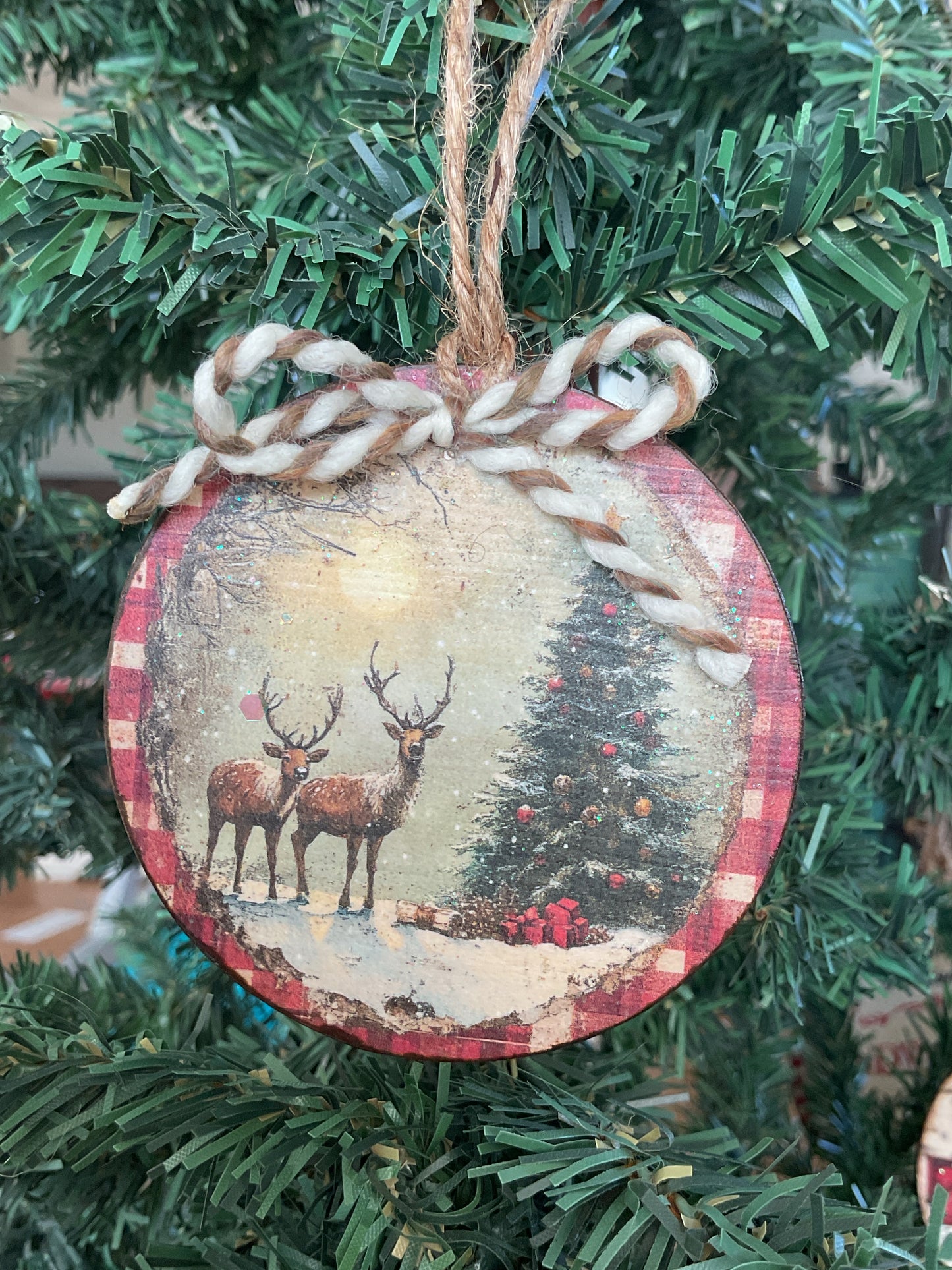 Deer & Moon 3in. Ornament