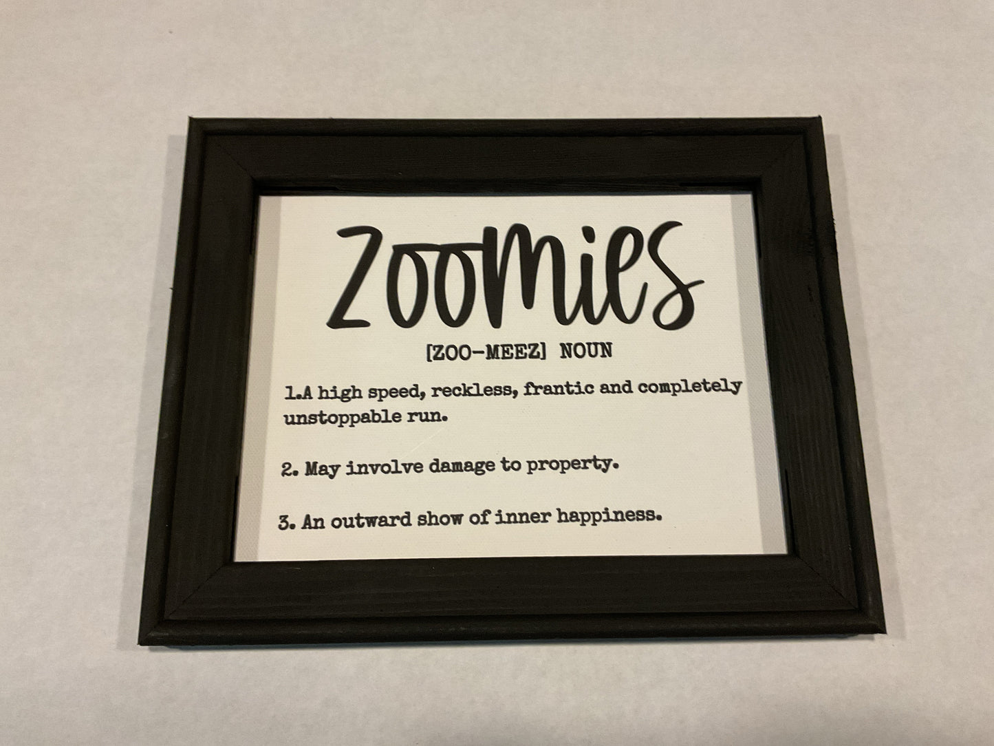 Zoomies Canvas Sign