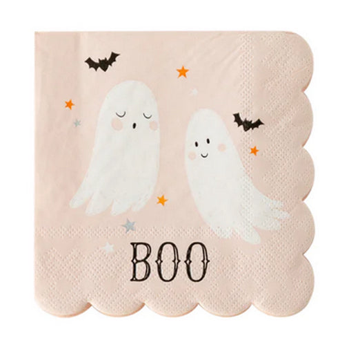 Boo Ghosts Paper Cocktail Napkin