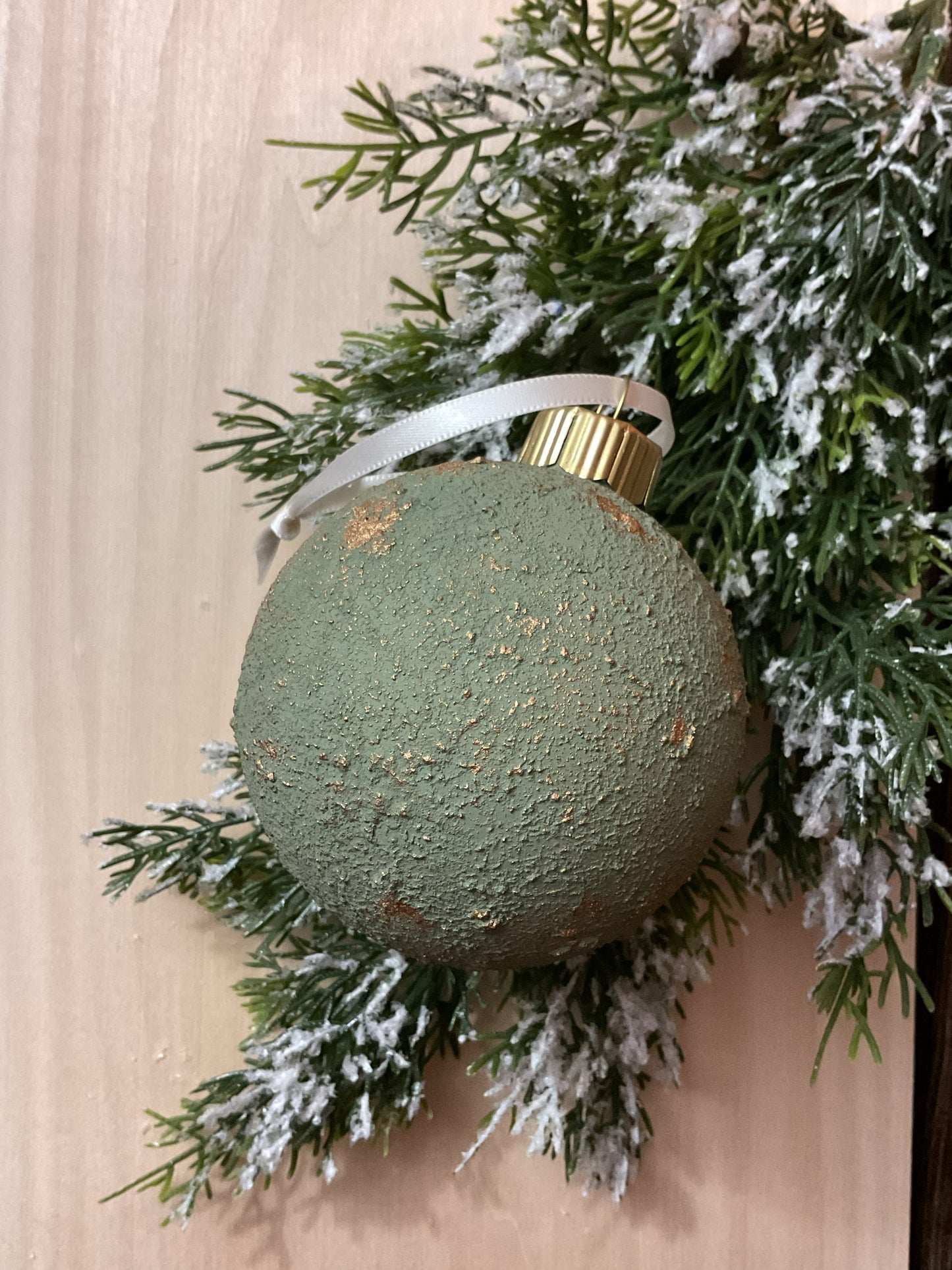 Green Textured Christmas Ornament