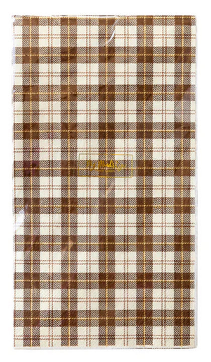 Harvest Brown Plaid Napkins