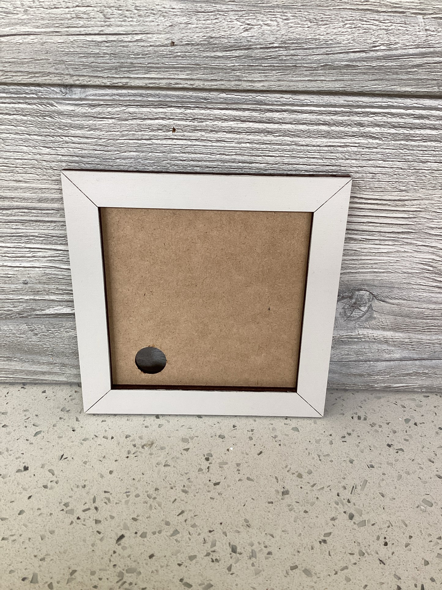 White Single Square Frame