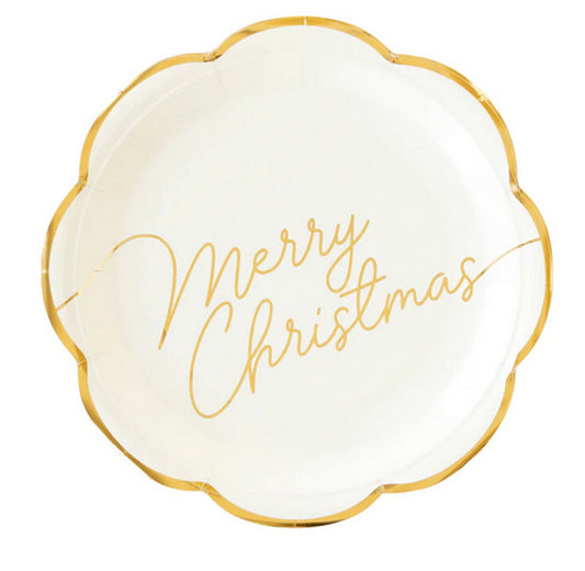 Merry Christmas Script Plate