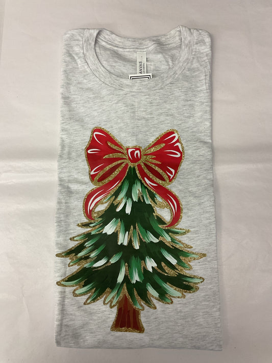 Christmas Tree with Red Bow XL t-shirt