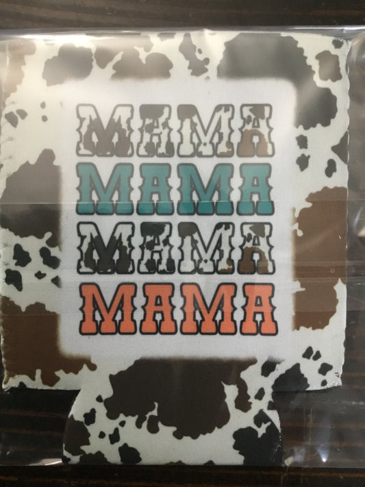 Mama Cowprint Can Cooler