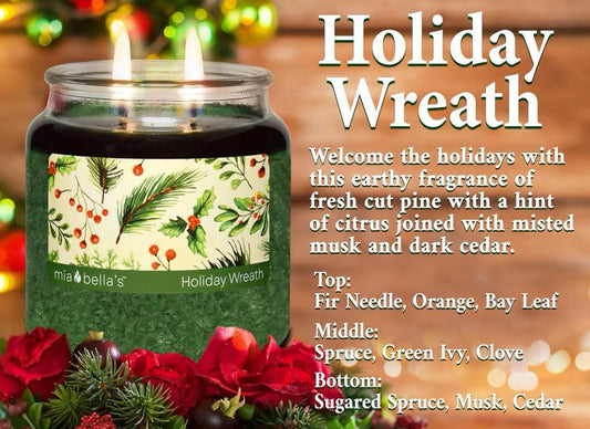 Holiday Wreath Candle