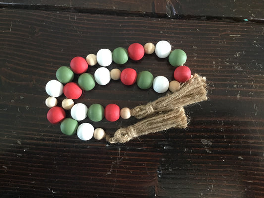 Red & Green Bead Garland