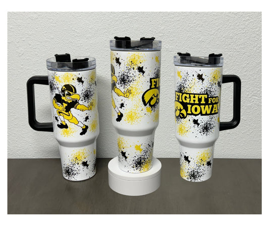 Iowa Hawkeyes 40 oz Tumbler - black handle