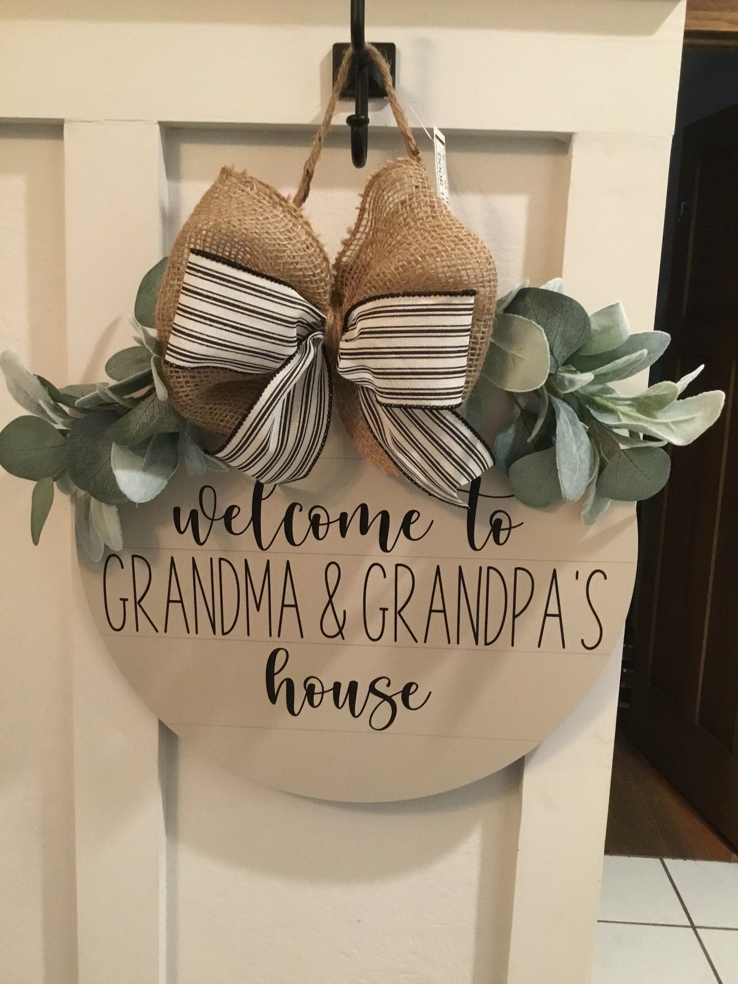 Grandma & Grandpa's door hanger