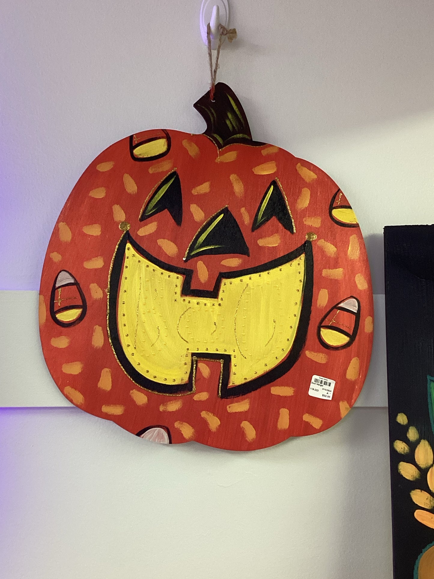 Pumpkin door hanger